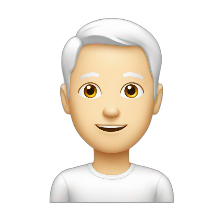 Single human white vector emoji