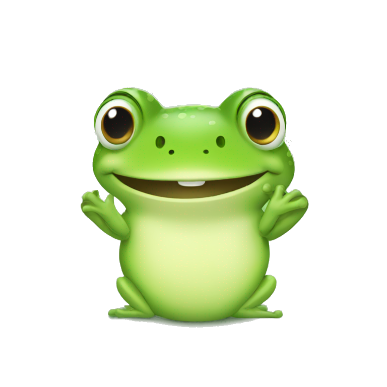 Happy frog  emoji