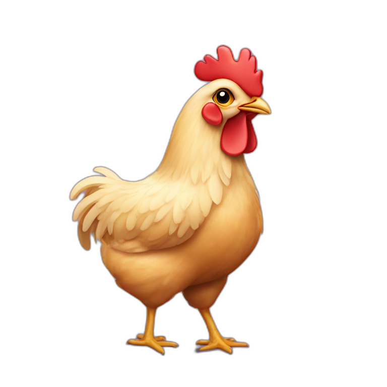 Girly chicken emoji