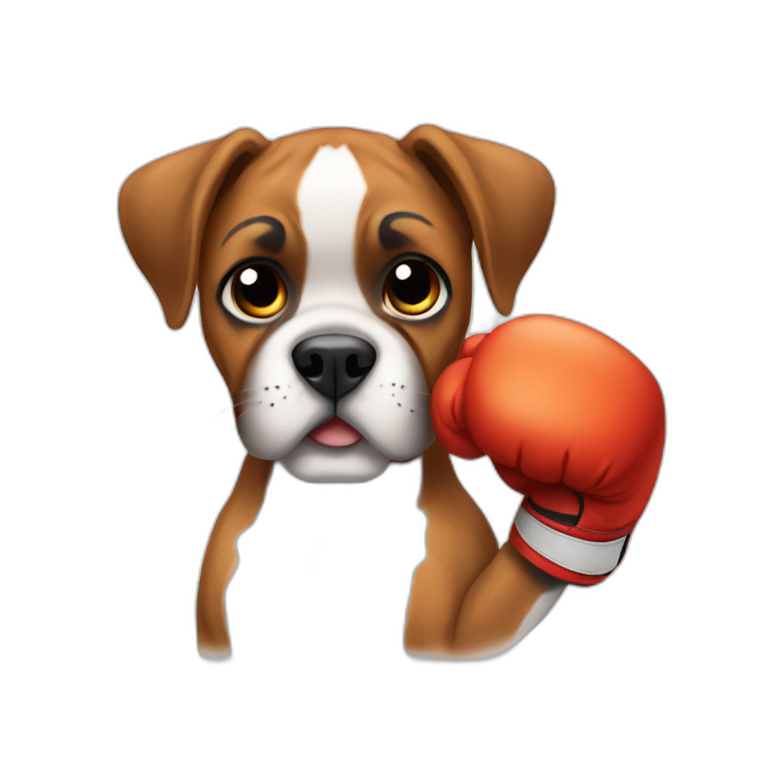 Cute little Boxer emoji