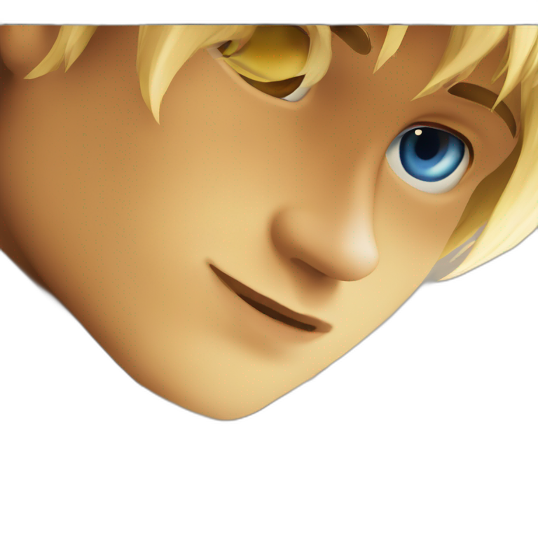 blonde boy with blue eyes emoji