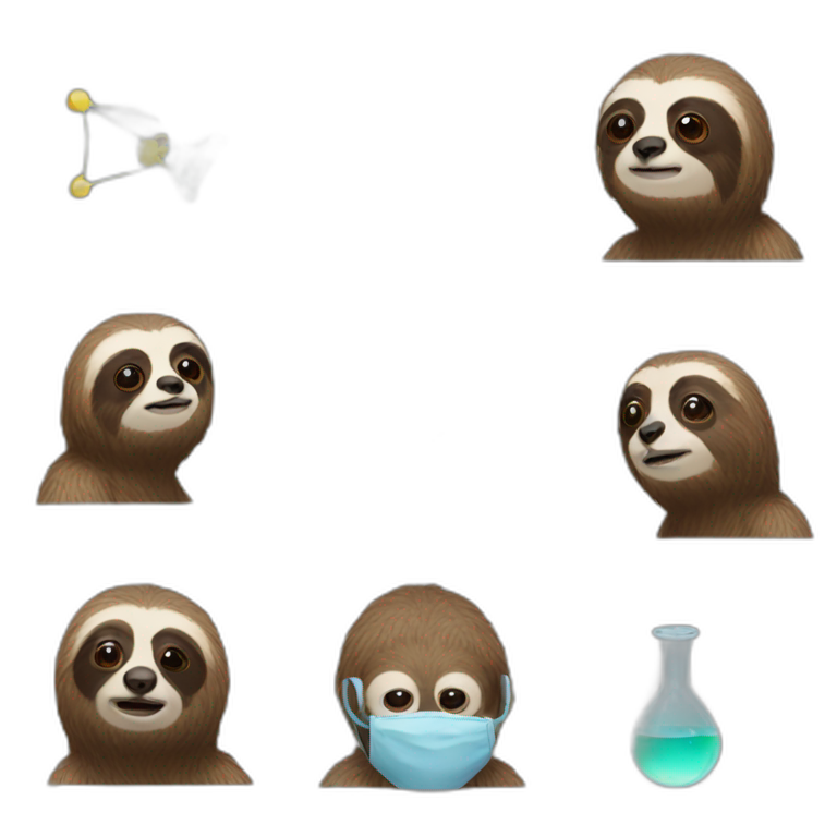 Physics and sloth emoji