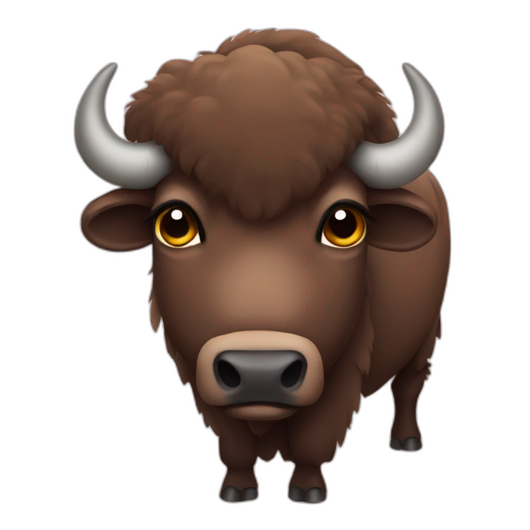 One eyed bison emoji