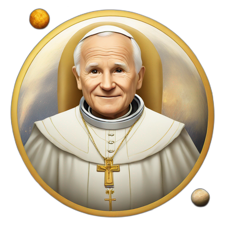 Pope John Paul II in space emoji
