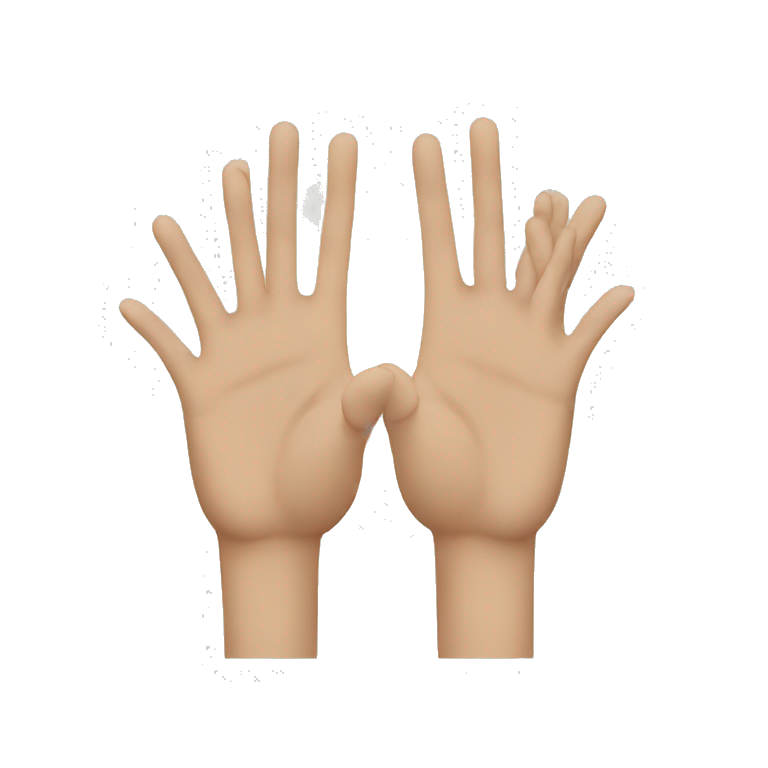 hands facing each other emoji