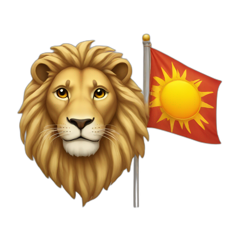 Lion and sun flag emoji
