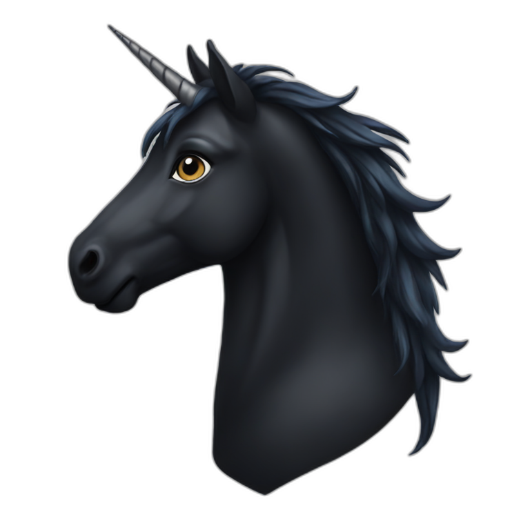 Black unicorn emoji