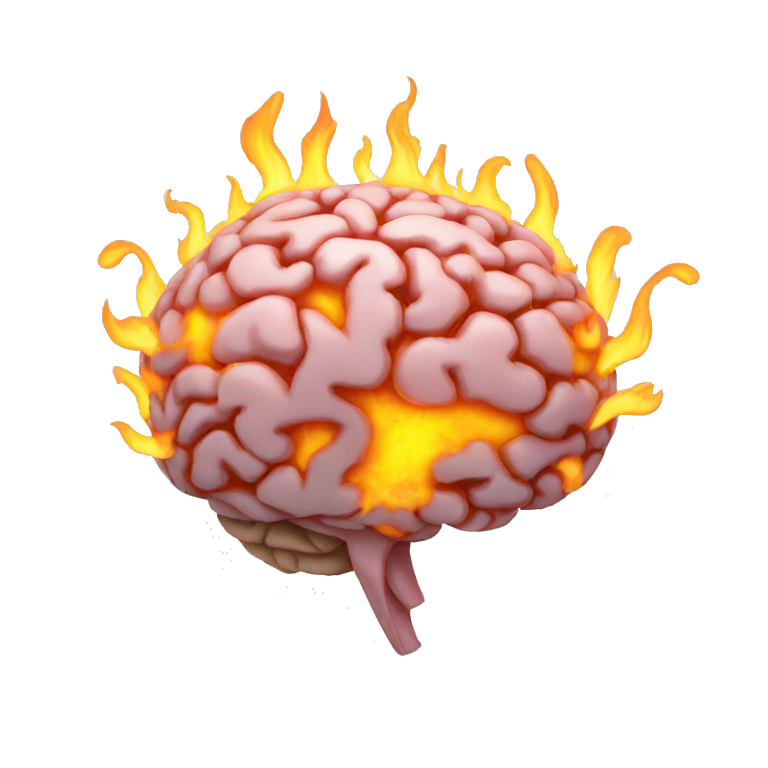  brain on fire emoji
