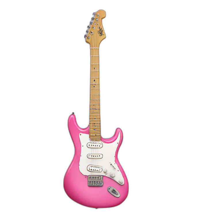 Pink electric guitar for women emoji
