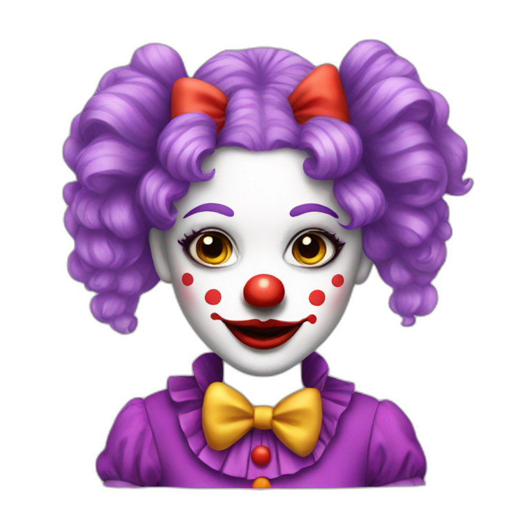 Girly clown emoji