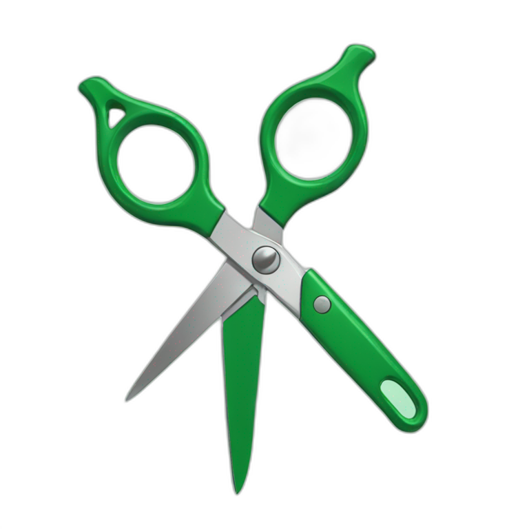 hair scissors green emoji