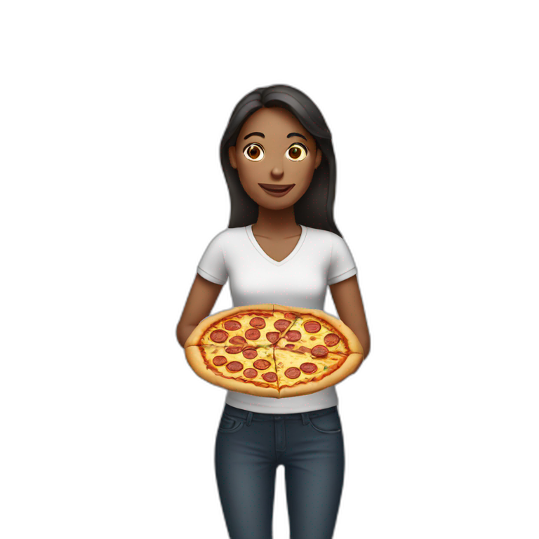 woman pizza emoji