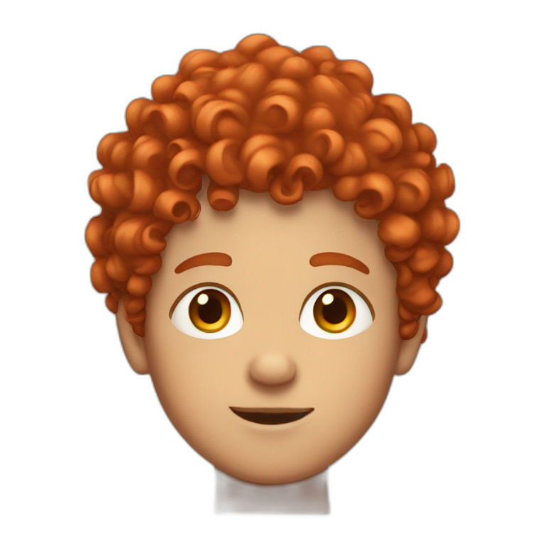 curly boy with red hair emoji