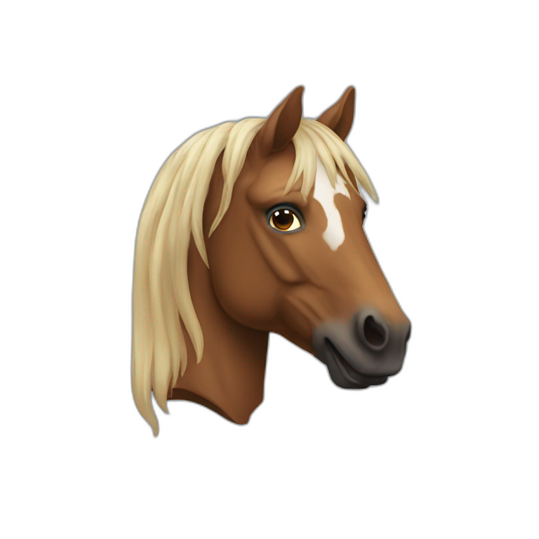 human with horse head emoji