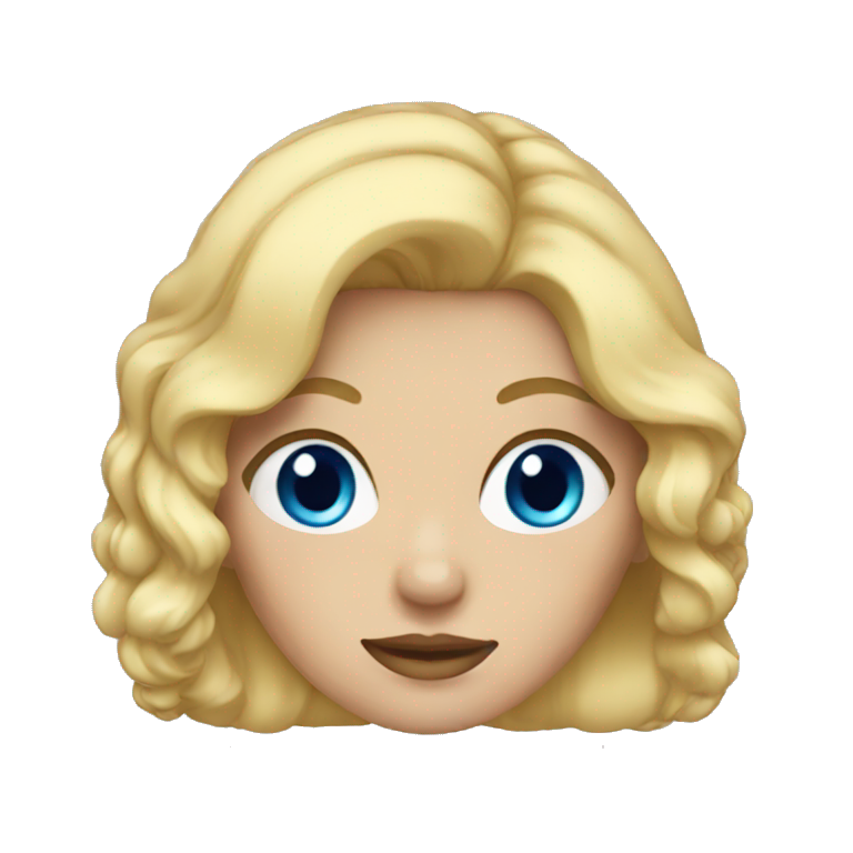 Woman with blue eyes and blond hair emoji