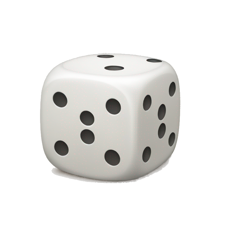 dice one side number 2 emoji
