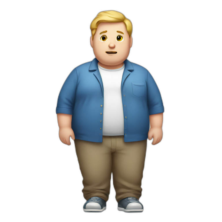Obese white male emoji