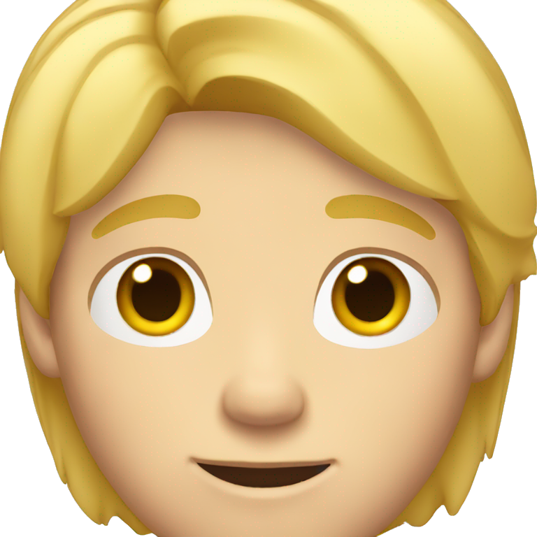 blond guy with middle part hair  emoji