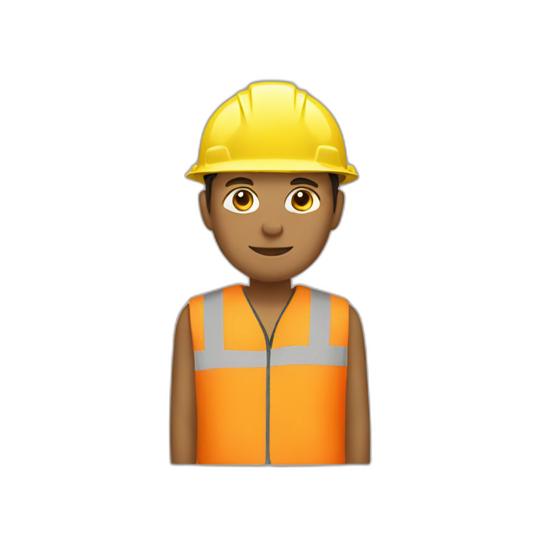 person inspecting road works normal clothes emoji