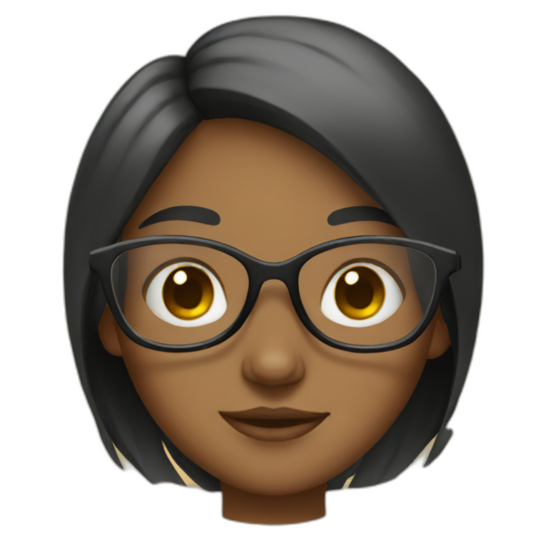 girl with glasses emoji