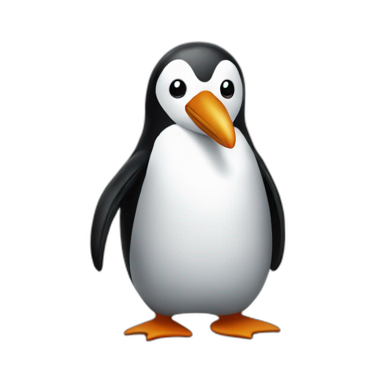 Pingüino saludando emoji