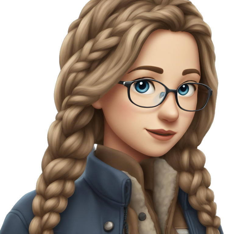 cool girl with braided hair emoji