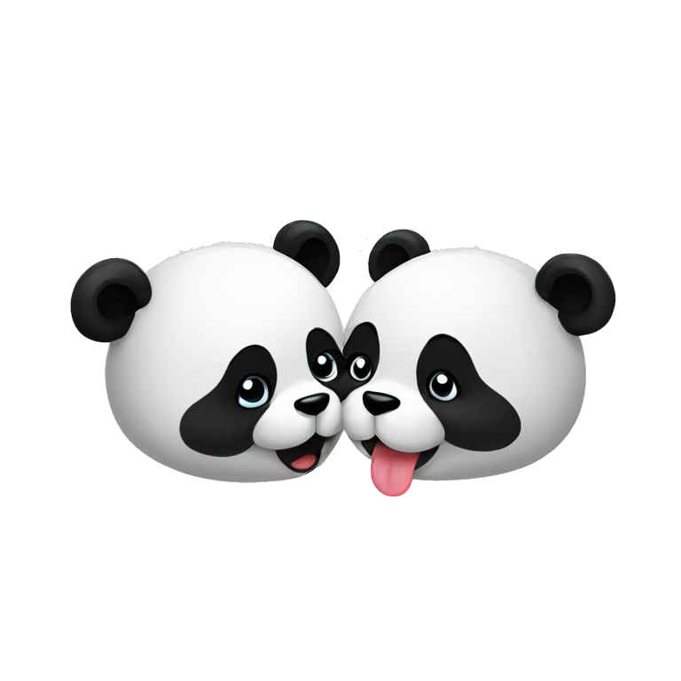 Panda giving kiss  emoji