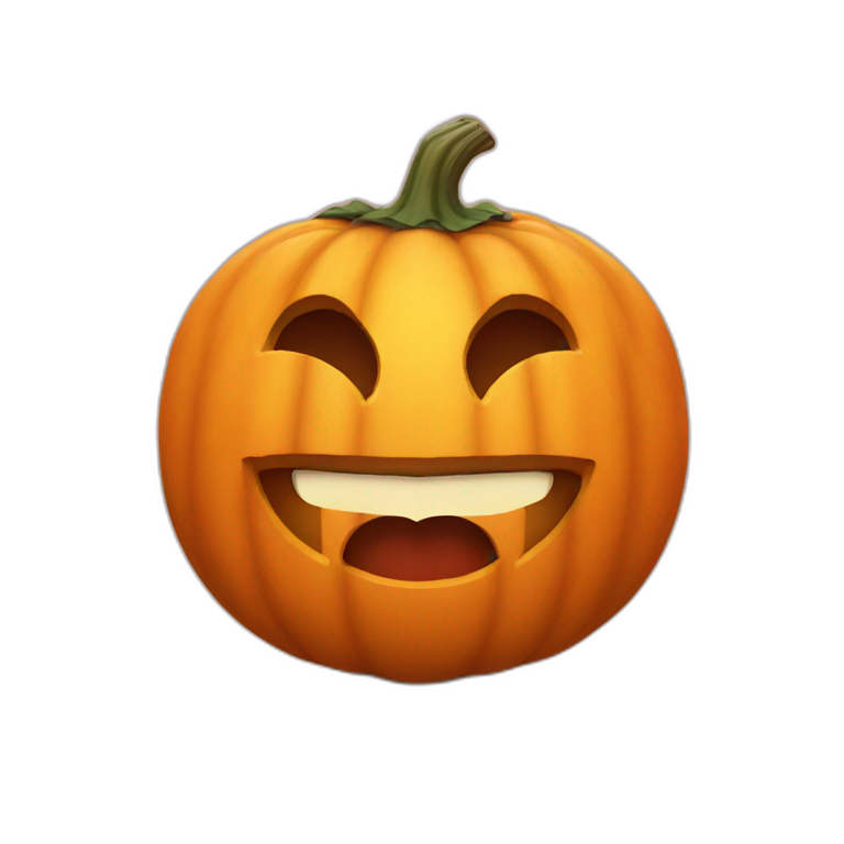 pumpkin kissy face heart emoji