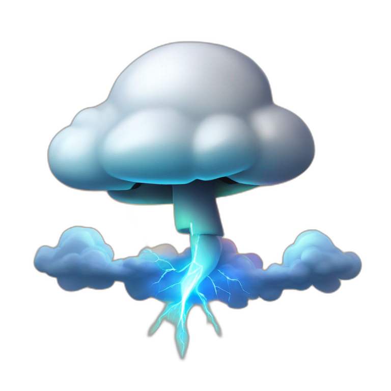 radioactive lightning bolt smiley glow kaboom cloud mushroom sunset futuristic smiley face emoji