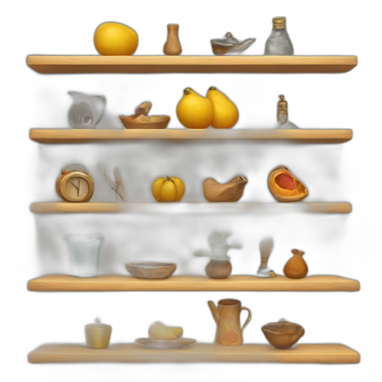 shelf with rare objects emoji