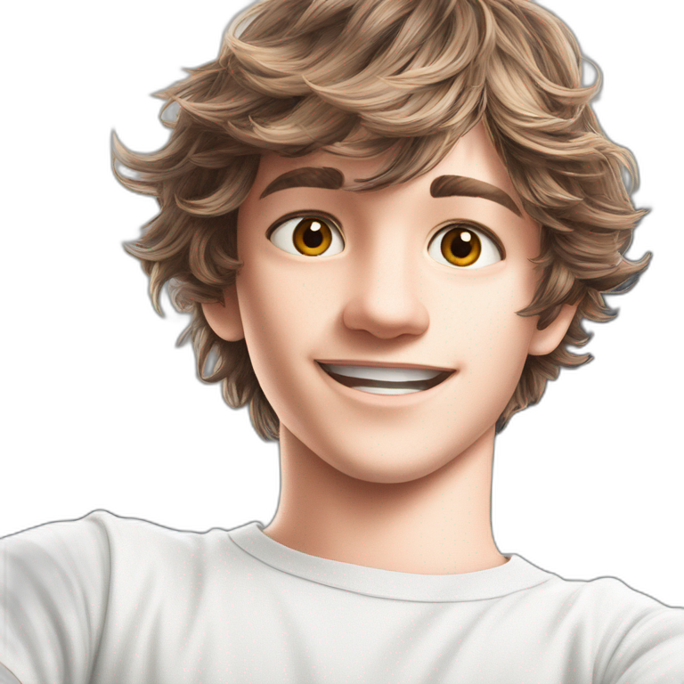 smiling boy with short hair emoji