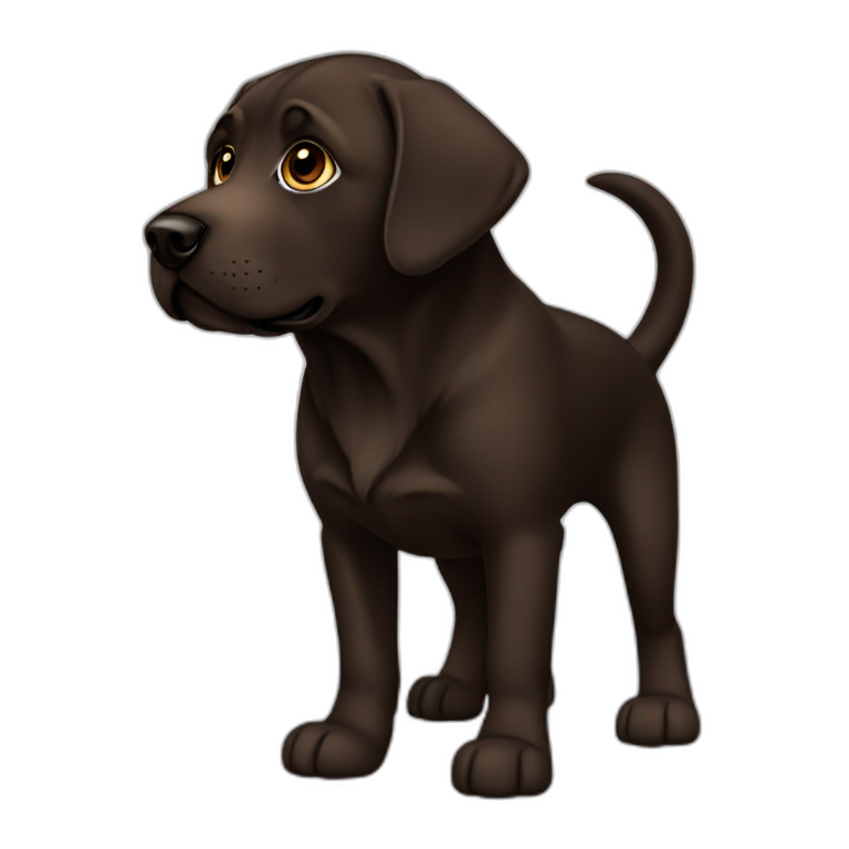 Labrador Dark brown emoji