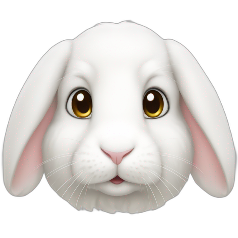 white lop rabbit emoji