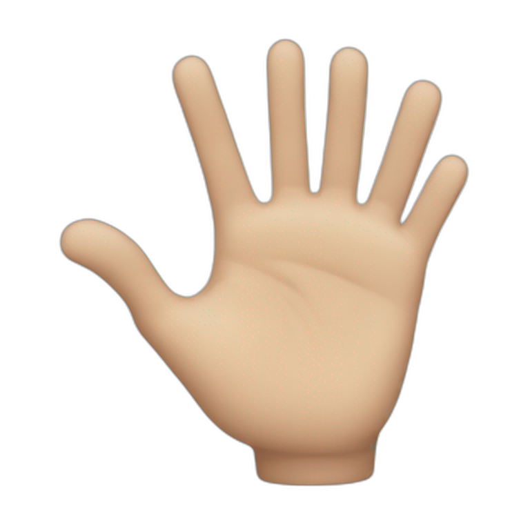 palm of hand open for only one finger emoji