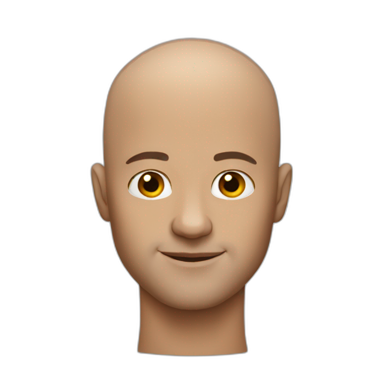 cool man without hair emoji