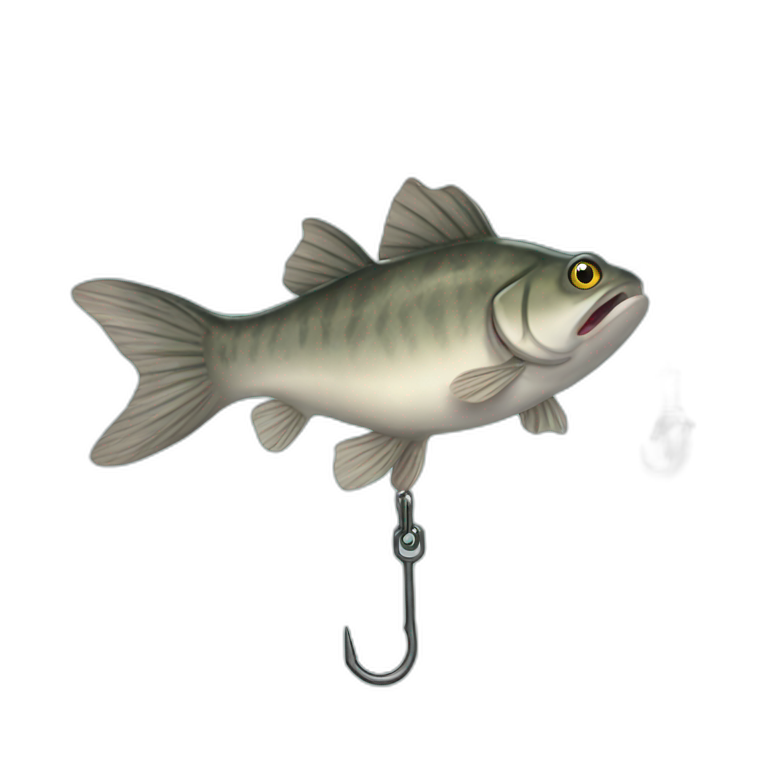 catfish on a fishing hook emoji