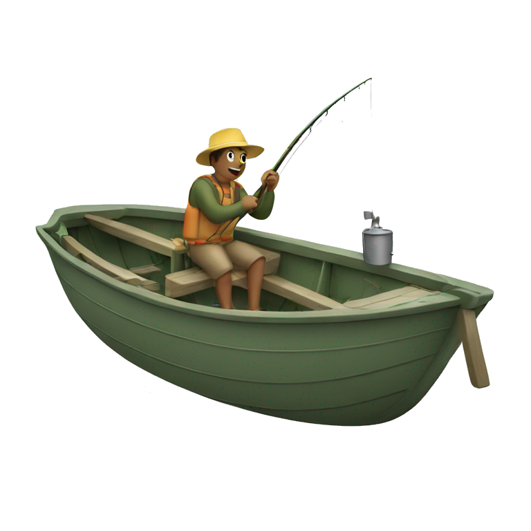 fishing in a boat emoji