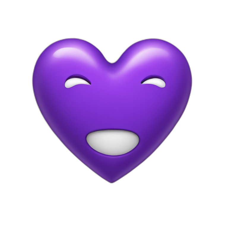purple beating heart emoji