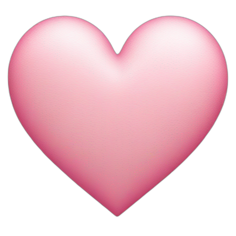 White and pink Heart emoji