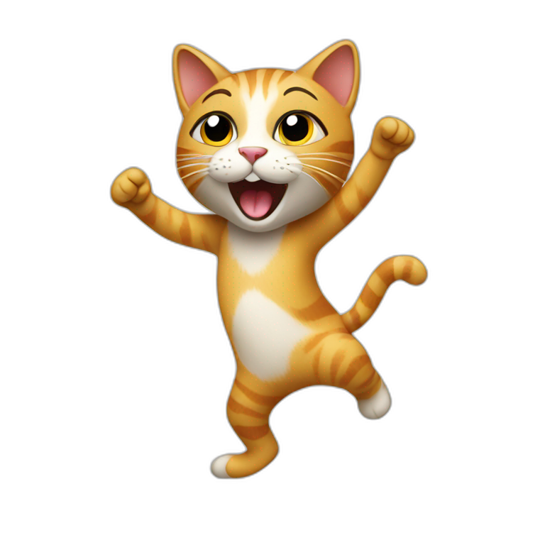 cat dancing at disco emoji