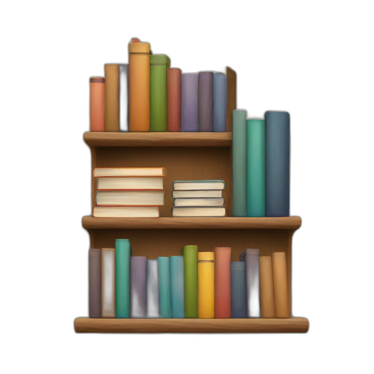shelf filt with books emoji