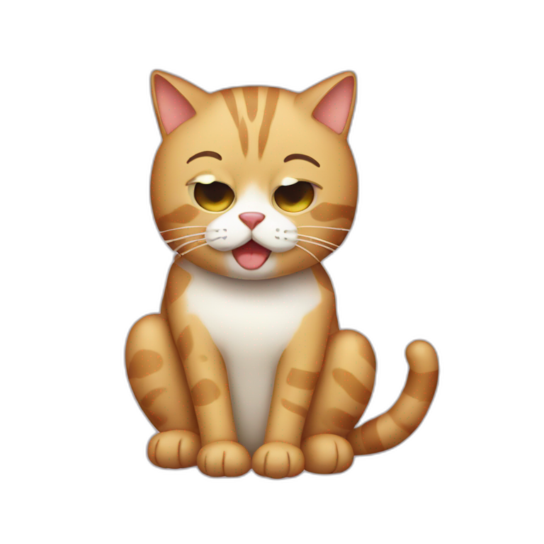 cat sick emoji