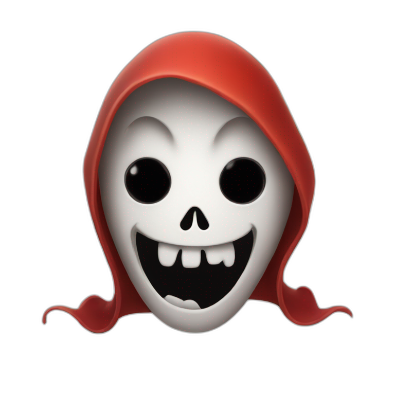 red halloween ghost emoji