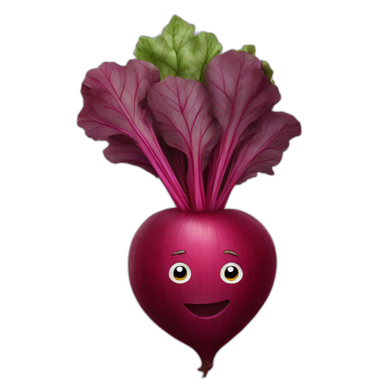 beetroot with a crown on it emoji