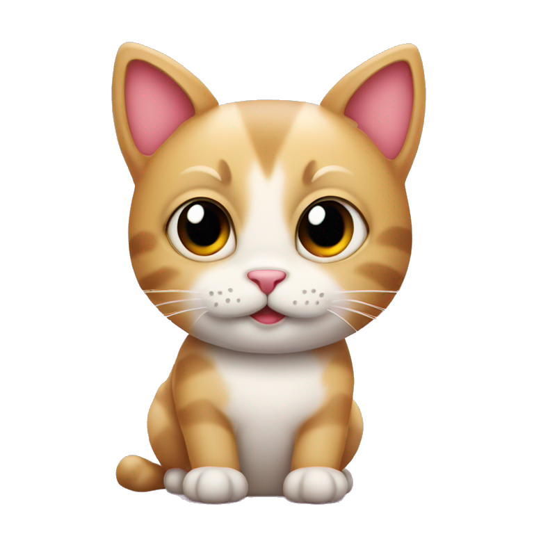 Cute cat con diadema de corazón  emoji