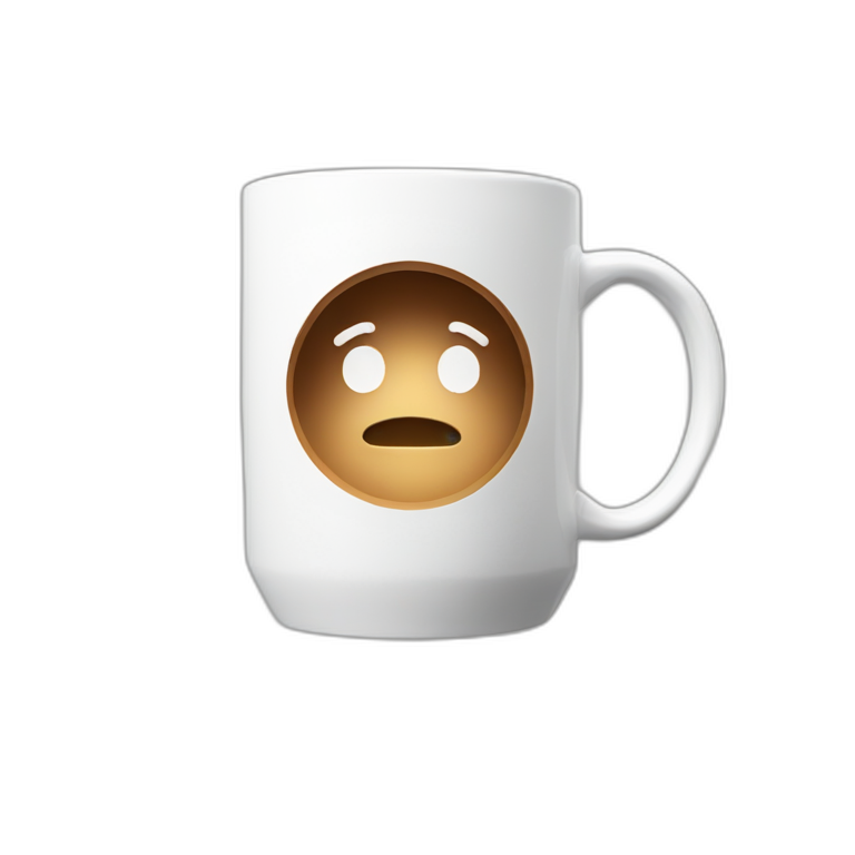 Coffee with Alan walker logo on the mug emoji