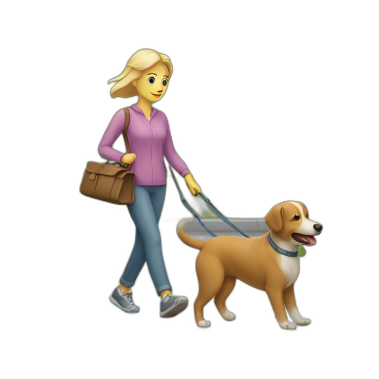 lunch-and-walking-the-dog emoji