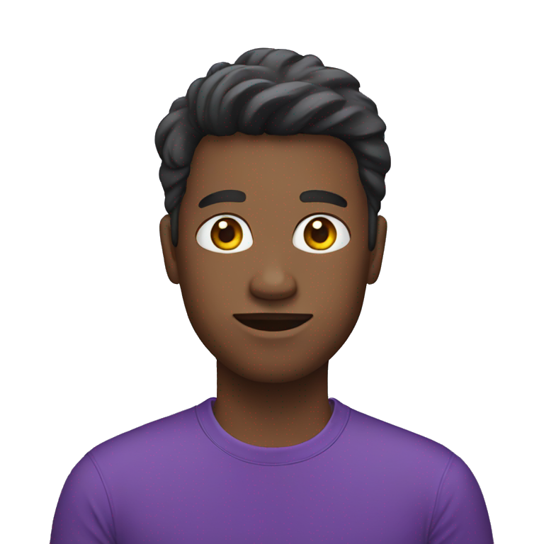 Person wearing purple tshirt  emoji