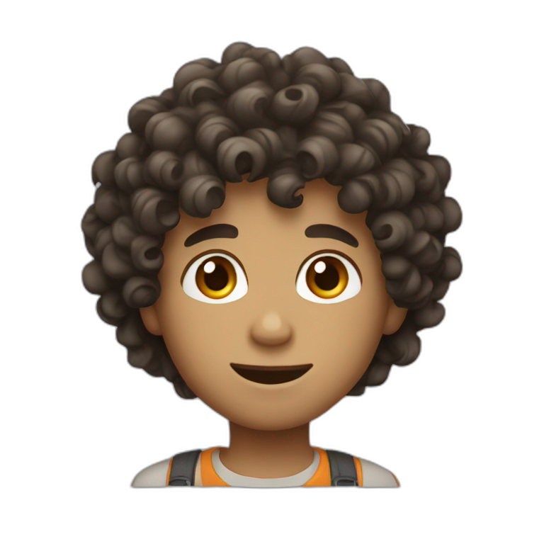 curly hair boy emoji