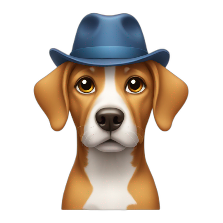 Dog wearing Hat emoji